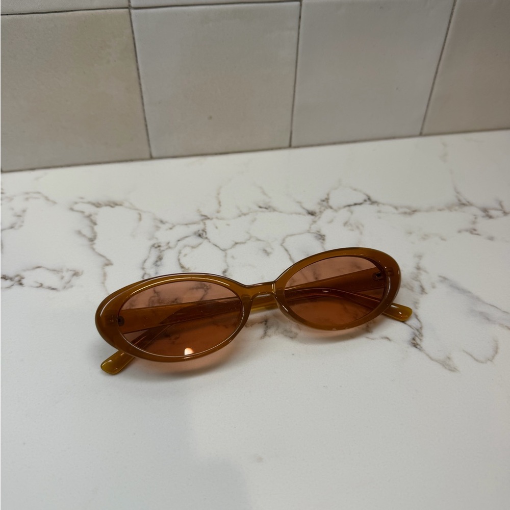 Amber Oval Women's Sunglasses - Stylish Brown Tinted Lenses